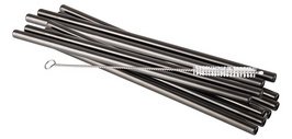 Paille en acier inoxydable, longueur : 215 mm