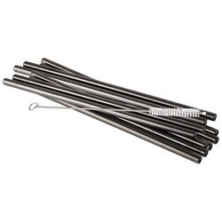 Paille en acier inoxydable, longueur : 215 mm