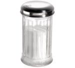 Sucrier, avec clapet de dosage, acier inoxydable/verre
