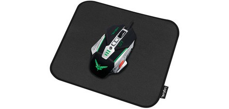 Tapis souris gaming, bords cousus, taille L, noir