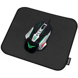 Tapis souris gaming, bords cousus, taille M, noir