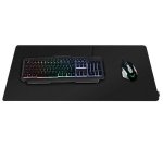 Tapis souris gaming, bords cousus, taille L, noir