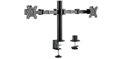 Bras support double, longueur du bras: 380 mm, noir