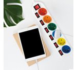 Multiprise, 6 prises avec 7 interrupteurs