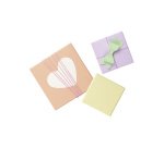 Boîtes en carton PASTEL, carré, assortiment de 12