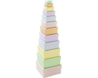 Boîtes en carton PASTEL, carré, assortiment de 12
