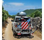 Panneau de signalisation 2en1, 500 x 500 mm, blanc/rouge