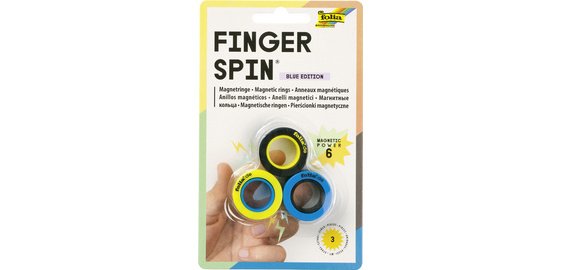 Anneaux magnétiques Finger Spin BLUE EDITION