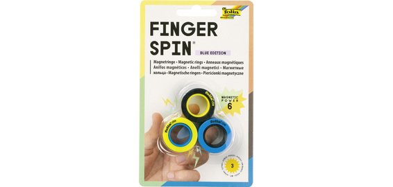 Anneaux magnétiques Finger Spin BLUE EDITION