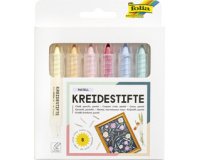 Crayon craie PASTEL, couleurs assorties, étui de 6
