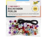 Perles avec lettres, carré, 100 pièces, assorti