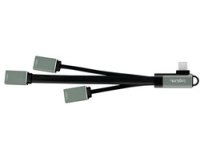 Hub USB-C avec fiche coudée, 4 ports