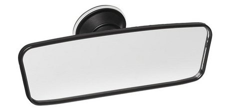 Suction cup rearview mirror for car, black