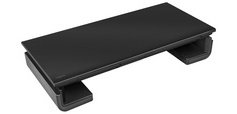 Screen riser, adjustable width, black