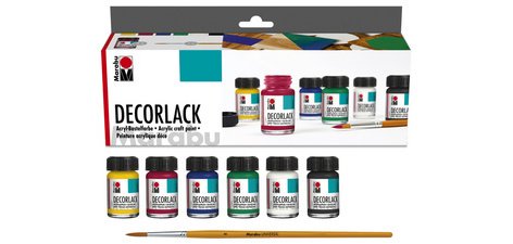 Peinture acrylique Decorlack, set de démarrage 6x15ml