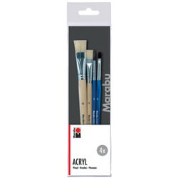 Set de pinceaux pour l'acrylique Acryl, 4 pièces