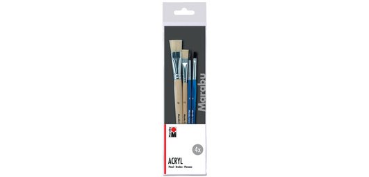 Set de pinceaux pour l'acrylique Acryl, 4 pièces