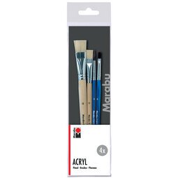 Set de pinceaux pour l'acrylique Acryl, 4 pièces