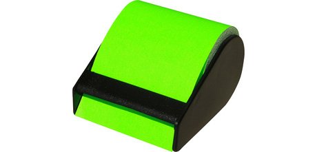 Rechargeable roll of sticky notes, green
