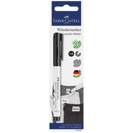 FABER-CASTELL Marqueur pour tissu, noir, sur carte blister