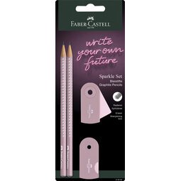 FABER-CASTELL Kit d'écriture GRIP SPARKLE, rose