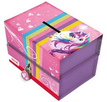 Tirelire 'Licorne', avec aimant et serrure