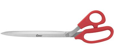 Upholstery scissors, length: 293 mm, red