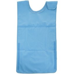 Adult bib, with velcro, blue