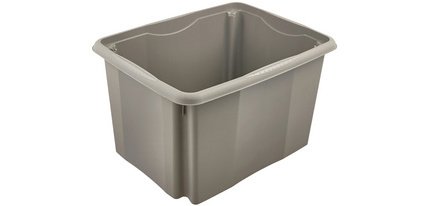 Boîte de rangement 'emil eco', 45 litres, stone grey