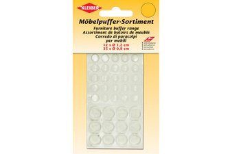 Assortiment de butoirs de meuble, transparent