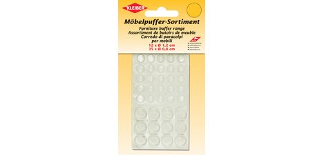 Assortiment de butoirs de meuble, transparent