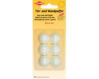 Deur- en muurstop, kunststof, wit