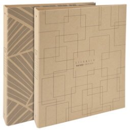 Eterneco Ring binder, 30mm spine, two ring, A4 board (One Design) - Brown geometrical design