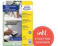 Etiquette universelle, 25,4 x 10 mm, blanc