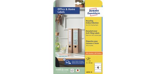 Recycled Binder Spine Label Home Office