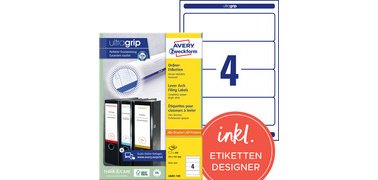 Etiquette pour dos de classeur, 61 x 192 mm