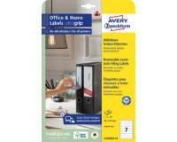 Etiquettes pour dos de classeur, 38 x 192 mm