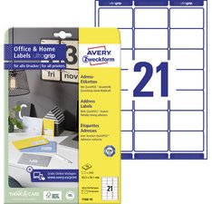 Etiquette d'adressage 63,5 x 38,1 mm Home Office blanche