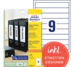 Etiquette à insérer pour dos de classeur