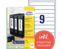 Etiquette à insérer pour dos de classeur