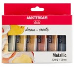 ROYAL TALENS Peinture acrylique AMSTERDAM Metallic, 6x 20 ml