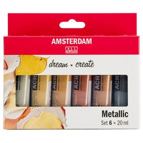 ROYAL TALENS Peinture acrylique AMSTERDAM Metallic, 6x 20 ml