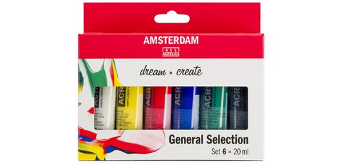 Amsterdam acrylic paint 20 ml tube, set of 6 tubes