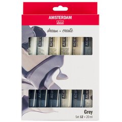 ROYAL TALENS Peinture acrylique AMSTERDAM Greys, 12 x 20 ml