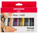 Amsterdam peinture acylique tube de 20 ml, étui de 6 pièces, portrait
