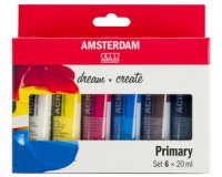 Amsterdam acrylverf tube van 20 ml, etui van 6 stuks, primair