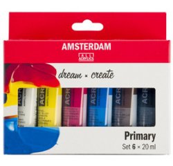 Amsterdam peinture acylique tube de 20 ml, étui de 6 pièces, primaire
