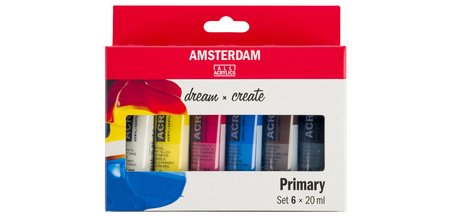ROYAL TALENS Peinture acrylique AMSTERDAM Primary, 6x 20 ml