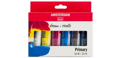 ROYAL TALENS Peinture acrylique AMSTERDAM Primary, 6x 20 ml
