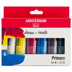 ROYAL TALENS Peinture acrylique AMSTERDAM Primary, 6x 20 ml